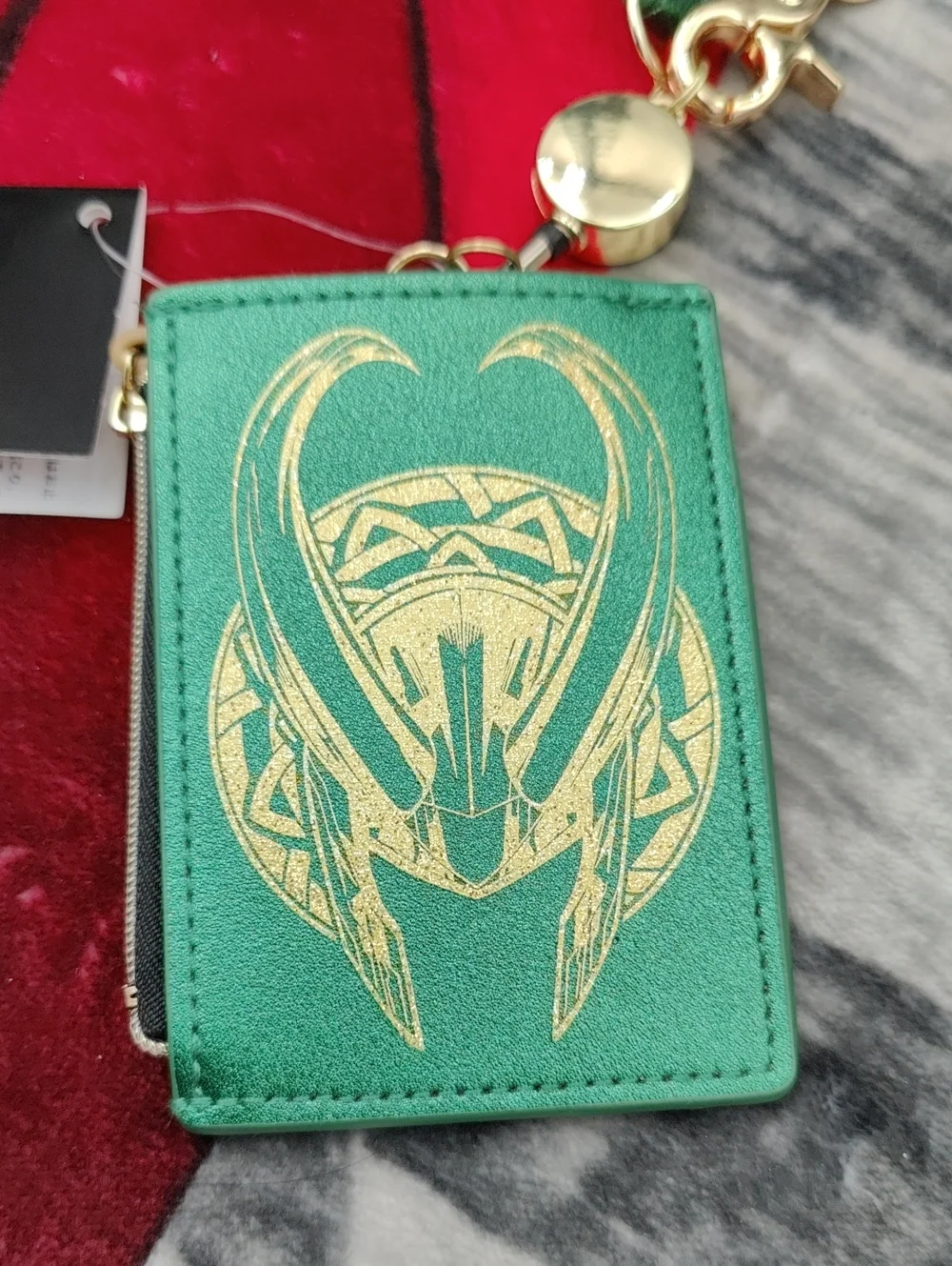 Disney Green and Gold Wristlet Card Holder
